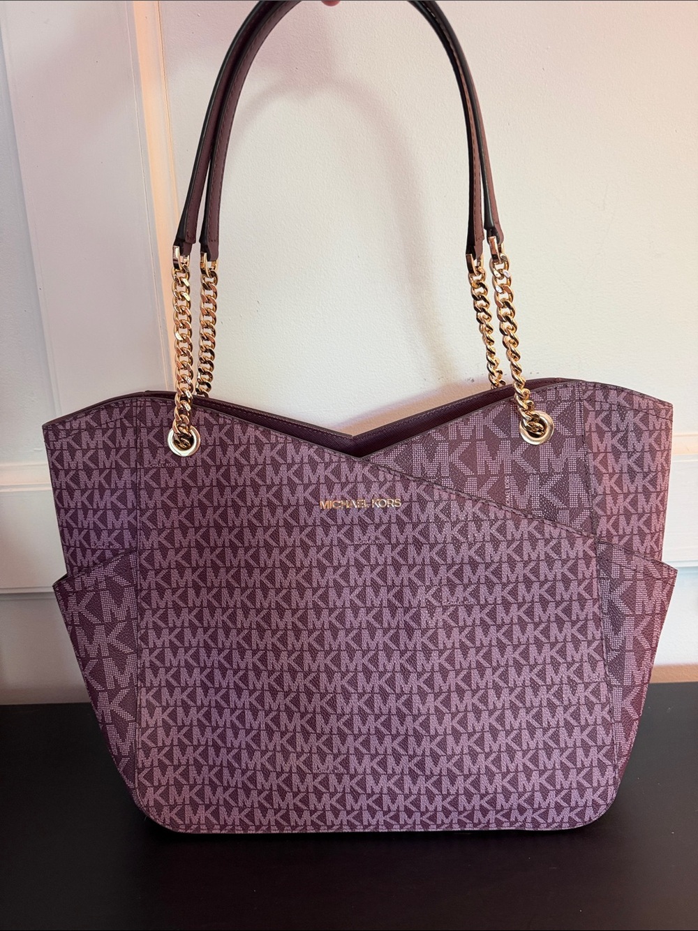 Michael Kors Jet Set Travel Large Chain Shoulder Tote Bag